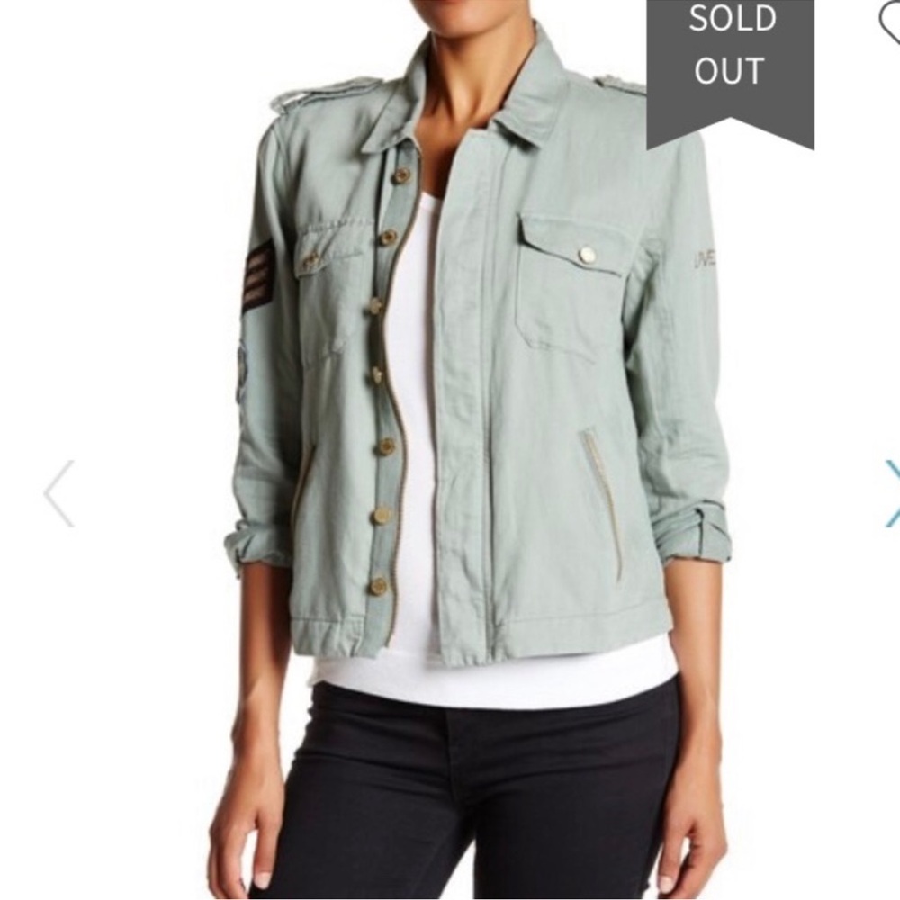 Zadig & Voltaire Kavy Military Style Linen Blend Jacket Small